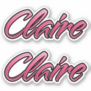 Autocollant Claire rose pâle