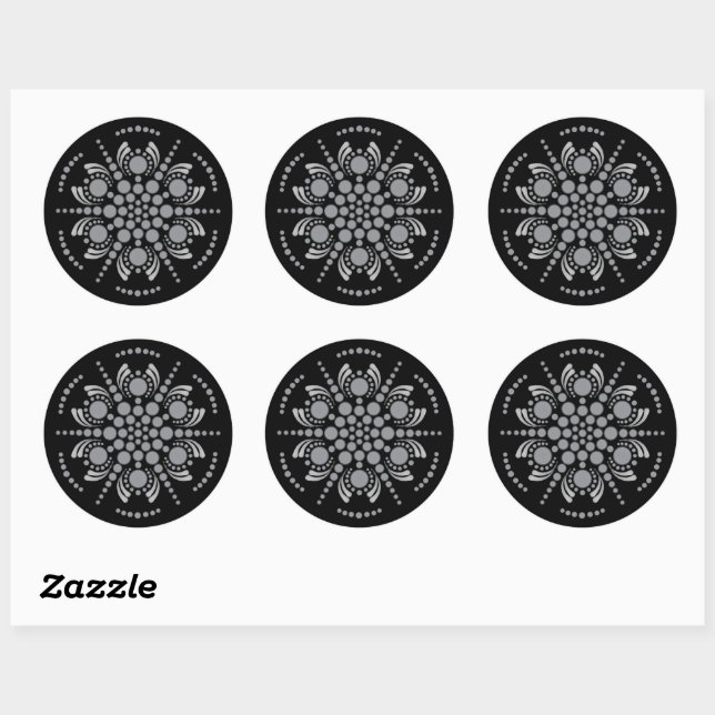 Autocollant classique Mandala Modèle (Feuille)