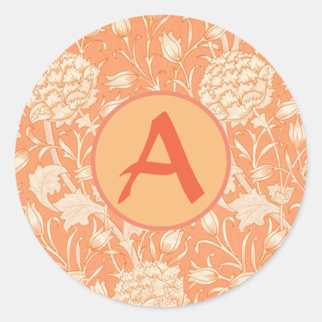 AUTOCOLLANT CLASSIQUE RONDE MONOGRAMME PERSONNALIS (Devant)