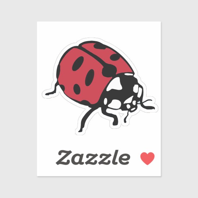 Autocollant coccinelle (Feuille)