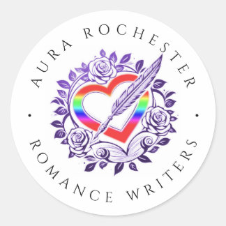 Autocollant Coeur arc-en-ciel AURA Rochester