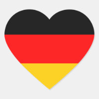 Autocollant Coeur du drapeau allemand