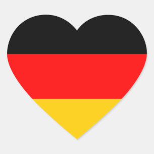 Autocollant Coeur du drapeau allemand