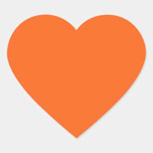 Autocollant Coeur Orange