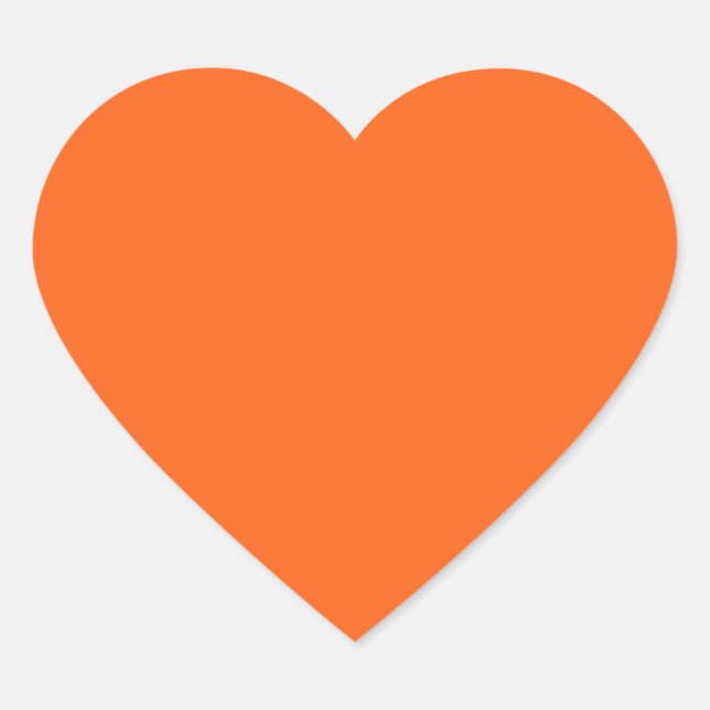 Autocollant Coeur Orange (Devant)