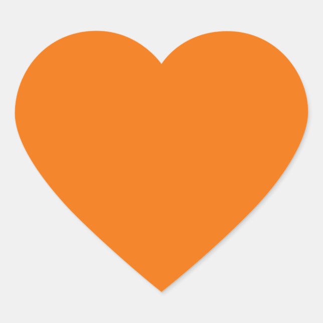 Autocollant Coeur Orange (Devant)