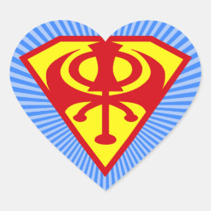 Autocollant Coeur Super Khanda
