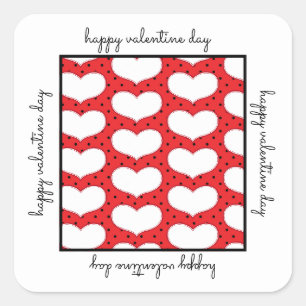 Autocollant coeurs et pois de la Saint-Valentin