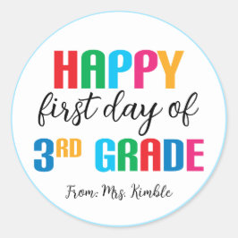 Autocollant coloré de 3e année