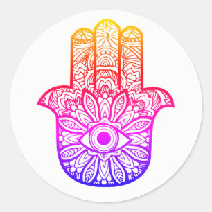 Autocollant coloré de Hamsa