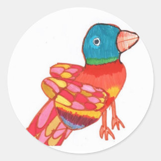 Autocollant coloré pour oiseaux