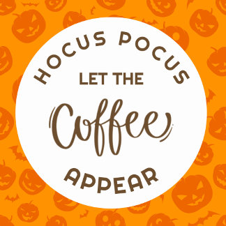 Autocollant commercial Café Halloween Hocus pocus