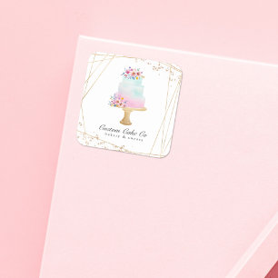 Autocollant commercial Custom Cake Co Bakery