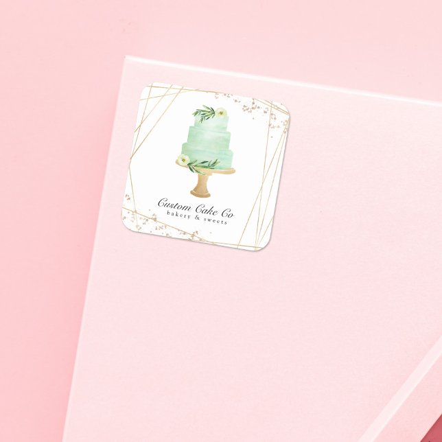 Autocollant commercial Custom Cake Co Bakery (Créateur téléchargé)