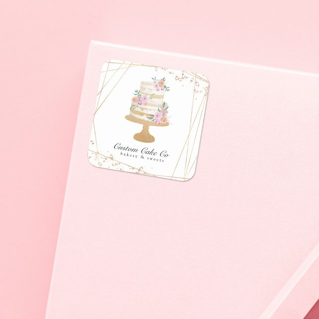 Autocollant commercial Custom Cake Co Bakery (Créateur téléchargé)
