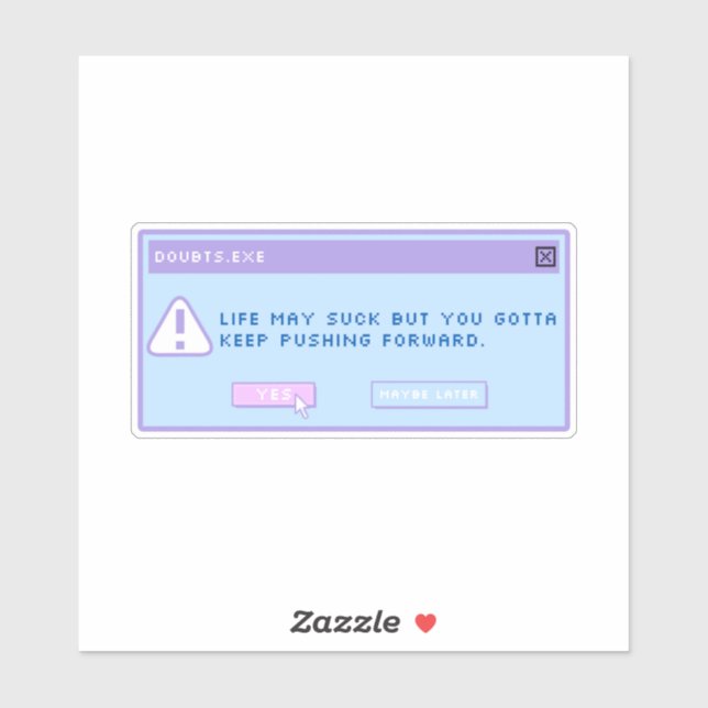 Autocollant contextuel Doubt.exe (Feuille)