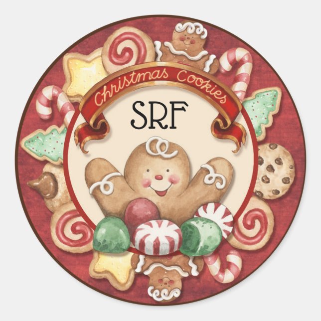 Autocollant Cookies de Noël (Devant)