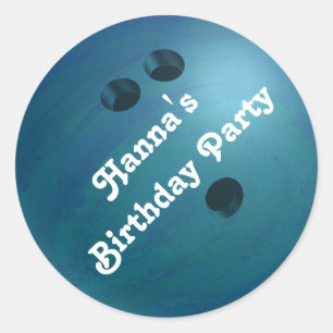 Autocollant cool Blue Bowling Ball Custom Party
