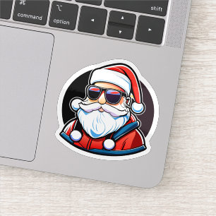 autocollant cool père Noël