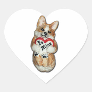Autocollant Corgi "Be Mine"