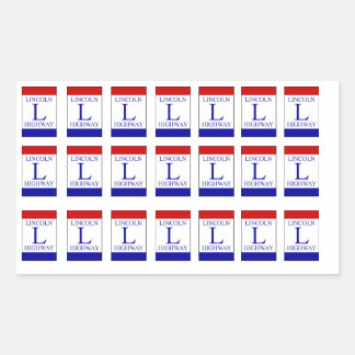 Autocollant couleur traditionnelle Lincoln Highway