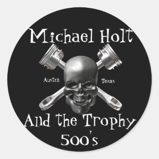 Autocollant crâne et pistons