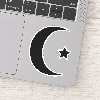 Autocollant Crescent Moon Et Star Vinyl Cut