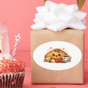 Autocollant Croissant Kawaii