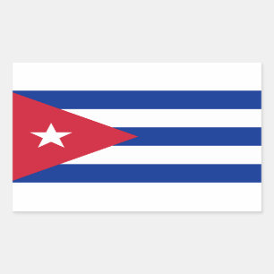 Autocollant cubain de drapeau