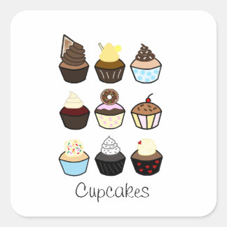Autocollant Cupcakes