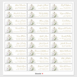 Autocollant d'adresse de noms d'invités de citroui