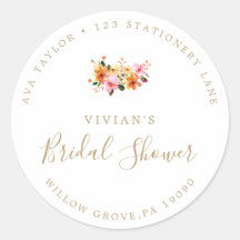 Autocollant d'adresse de retour de mariage minimal