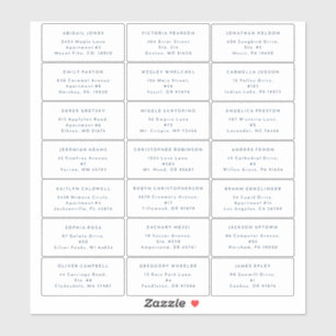 Autocollant d'adresse pour invité de mariage Navy 