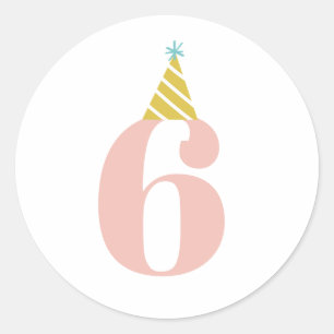 Autocollant d'âge pour anniversaire d'enfants