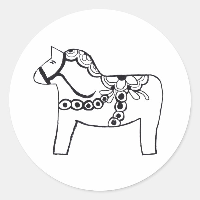 Autocollant Dala Horse (Devant)