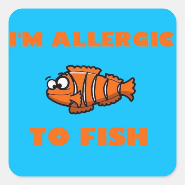 autocollant d'alerte d'allergie au poisson clown (Devant)