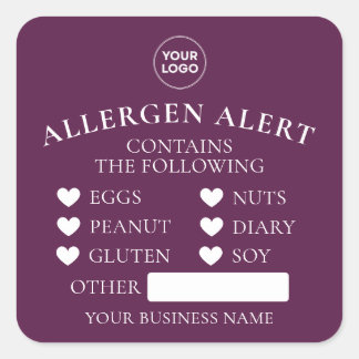 Autocollant d'alerte d'allergie de boulangerie de