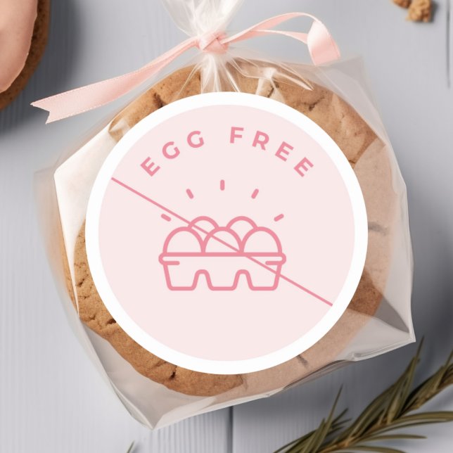 Autocollant d'alerte d'allergie sans œufs (Créateur téléchargé)