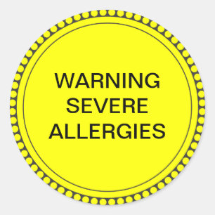 Autocollant d'allergie alimentaire