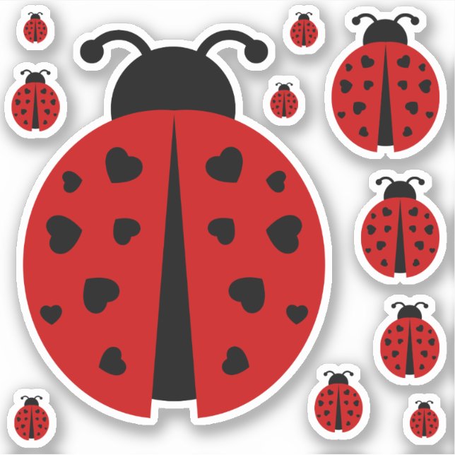 autocollant d'amour coccinelle (Devant)