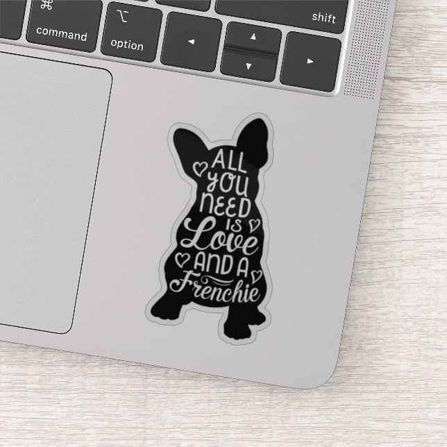 Autocollant d'amour de French Bulldog mignon (Détail)
