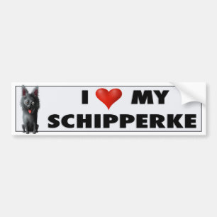 Autocollant d'amour de Schipperke