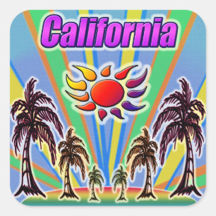 Autocollant d'amour d'été de Californie