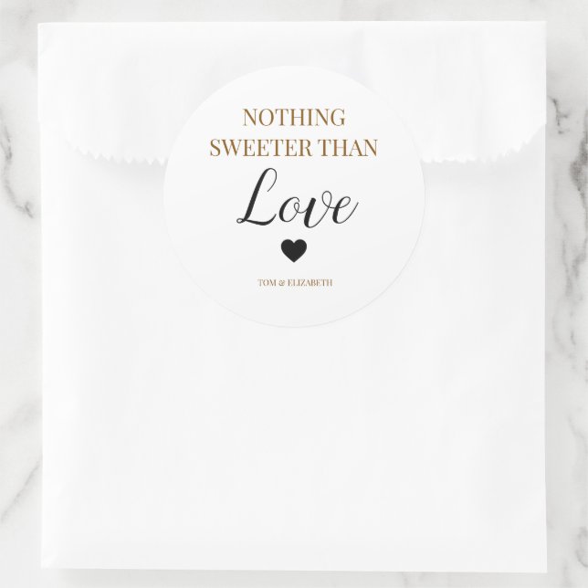 Autocollant d'amour personnalisé rond (Sac)