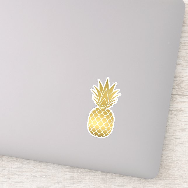 Autocollant d'ananas Faux Gold (Détail)