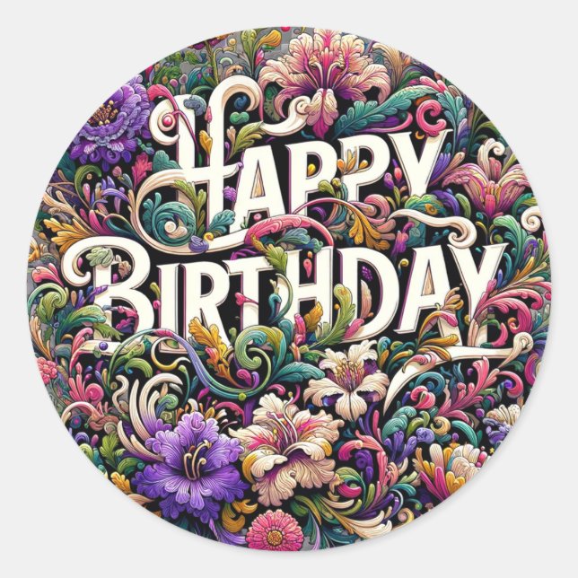 Autocollant d'anniversaire (Devant)