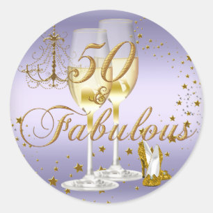 Autocollant d'anniversaire 50 ans et Fabuleux Spar