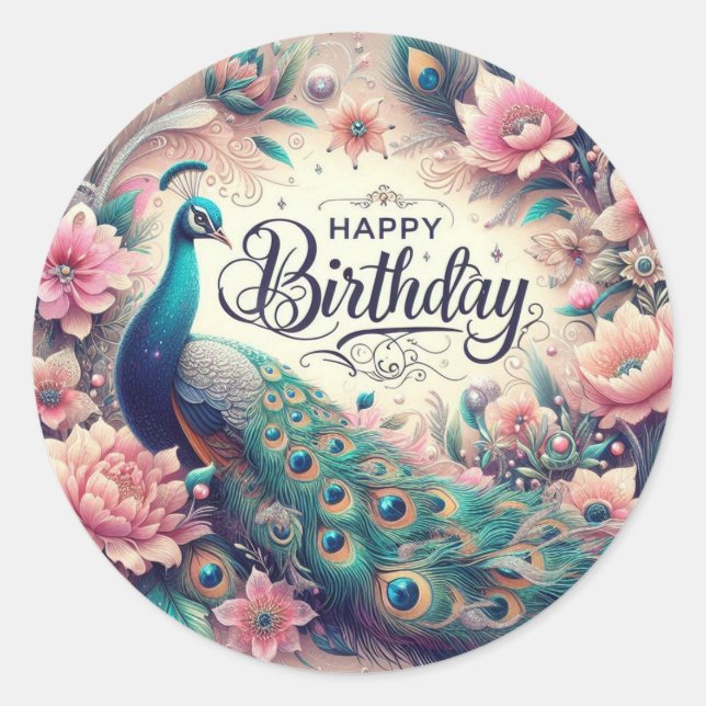 Autocollant d'anniversaire à la conception épousto (Devant)