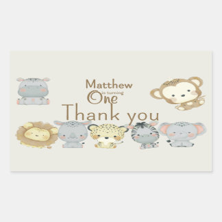 Autocollant d'anniversaire Boho Safari