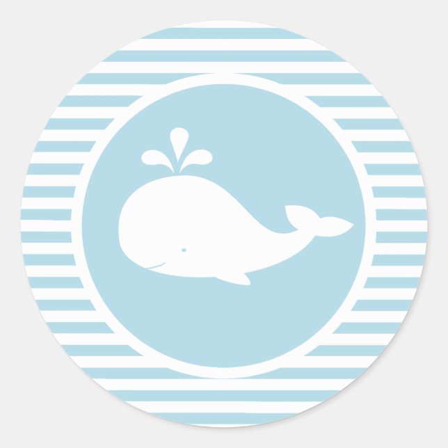 Autocollant d'anniversaire de baleine personnalisé (Devant)